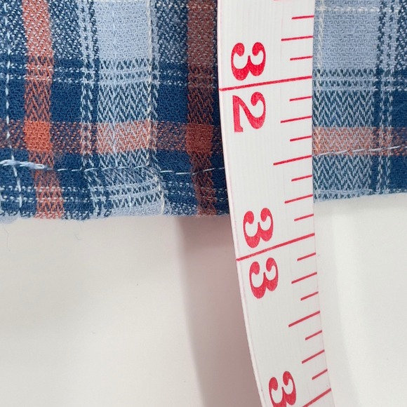 Wrangler‎ Mens XL Blue Plaid Western Cowboy Long Sleeve Button Up Shirt - Picture 6 of 10